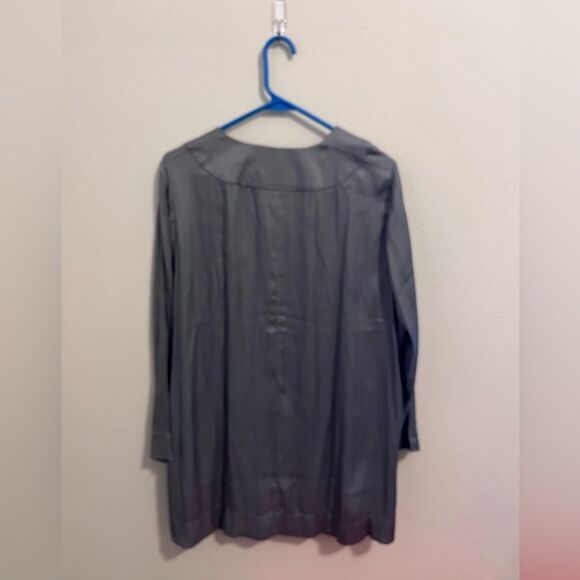 LANE BRYANT - Long-Sleeve V-Neck Satin Tunic - Picture 5 of 5